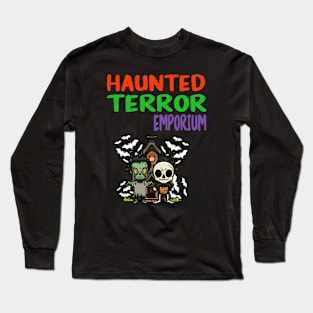 Halloween Zombie Skeleton Haunted Terror Emporium Apparel Long Sleeve T-Shirt